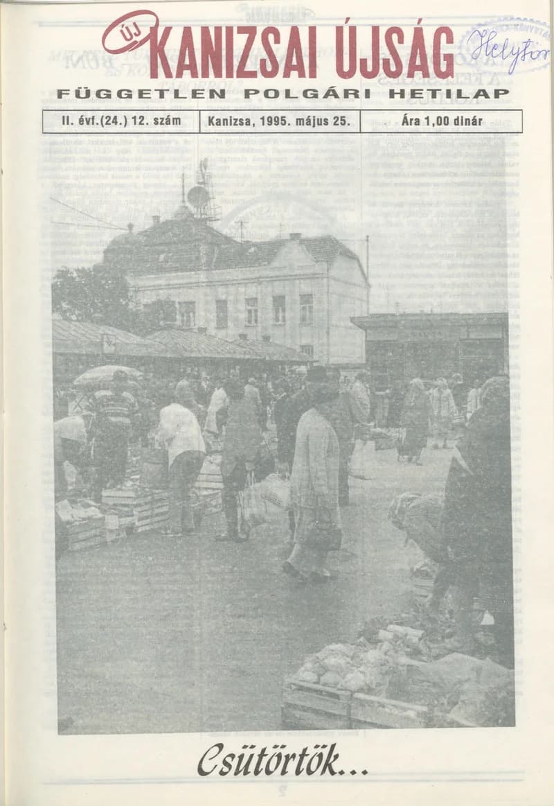 Új Kanizsai Újság, 2. évf. 1995. május 25. 12. sz.