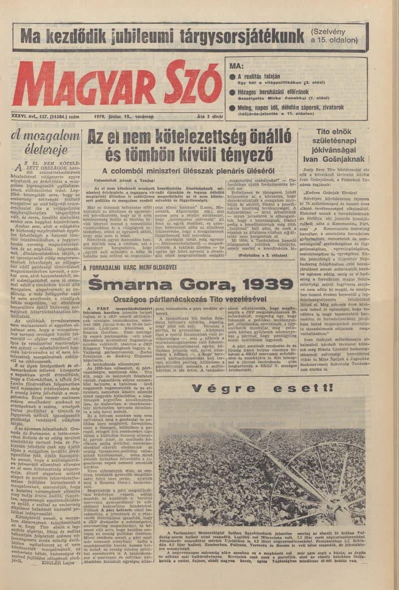 Magyar Szó, 36. évf. 1979. június 10. 157. sz. 1–28. oldal