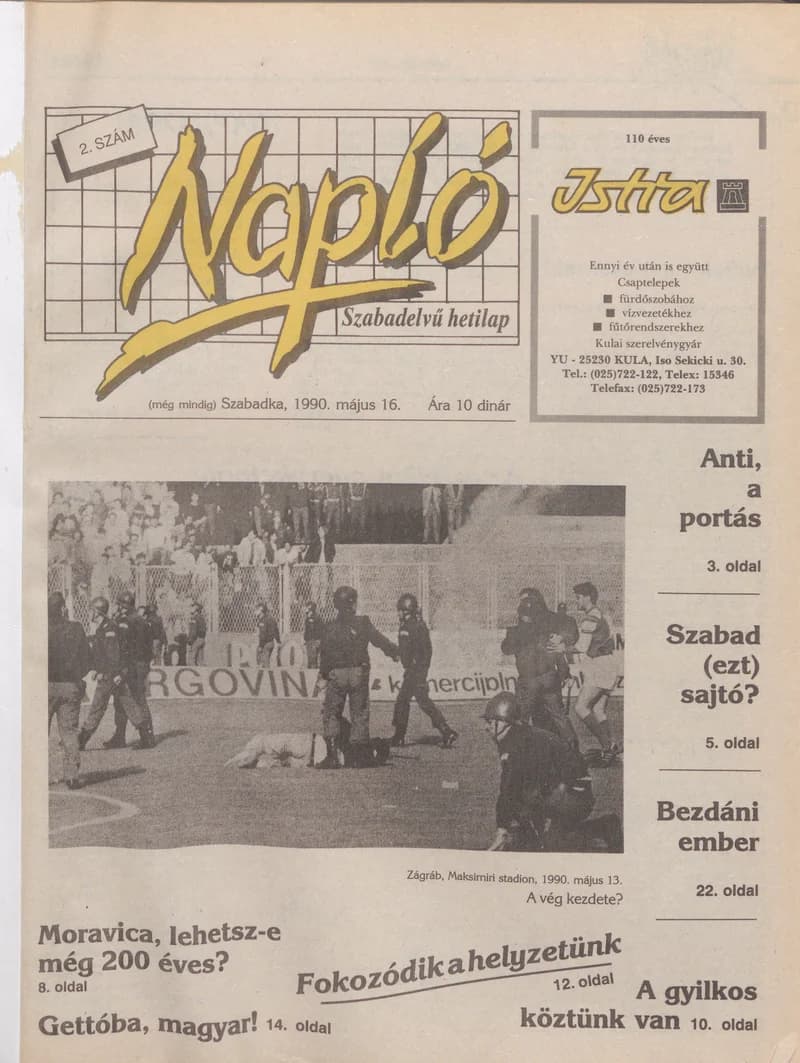 Napló - Szabadelvű hetilap, 1. évf. 1990. május 16. 2. sz.