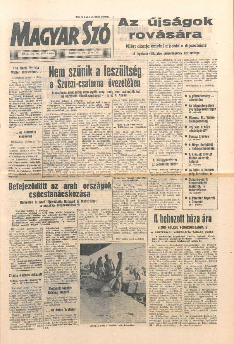 Magyar Szó, 24. évf. 1967. július 20. 197. sz. 1–12. oldal