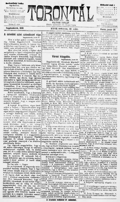 Torontál, 27. évf. 1898. január 28. 22. sz.