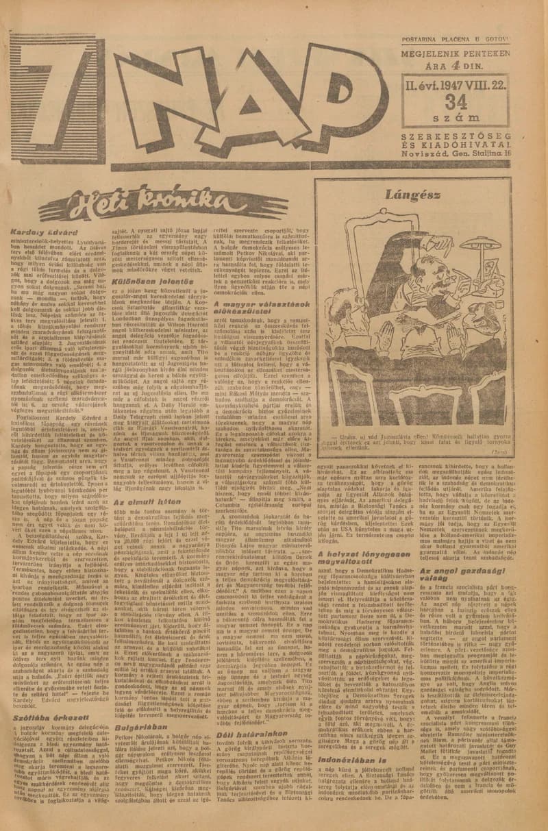 7 Nap, 2. évf. 1947. augusztus 22. 34. sz. 1–10. oldal
