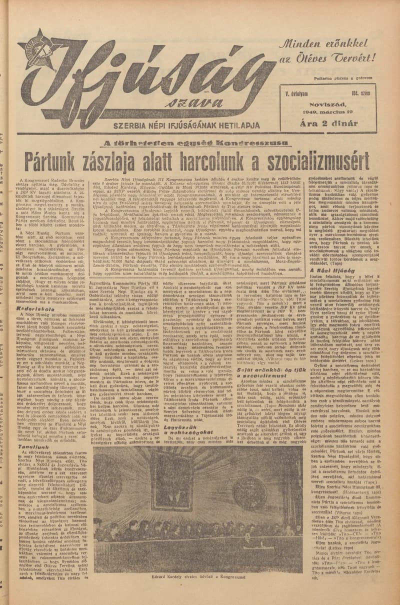 Ifjúság Szava, 5. évf. 1949. március 19. 184. sz.