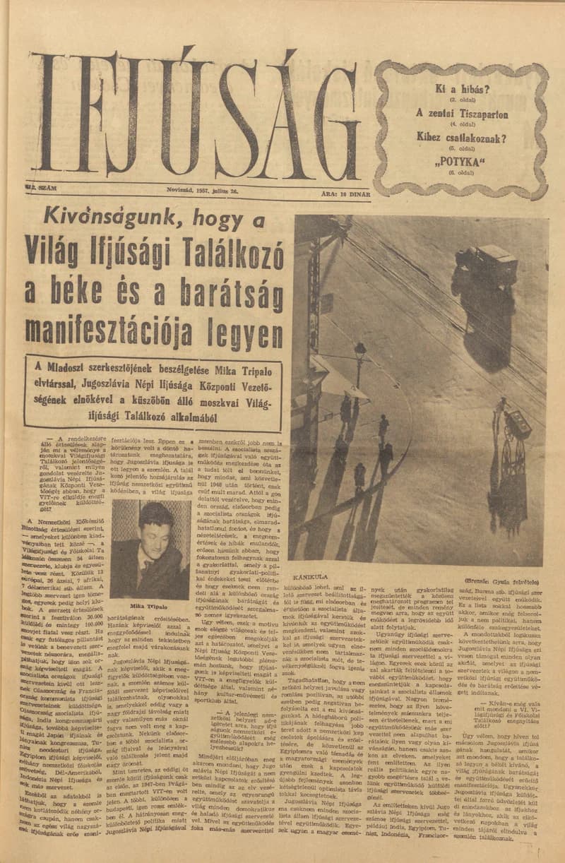 Ifjúság, 13. évf. 1957. július 26. 612. sz.