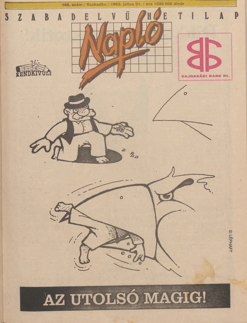 Napló - Szabadelvű hetilap, 4. évf. 1993. július 21. 168. sz.