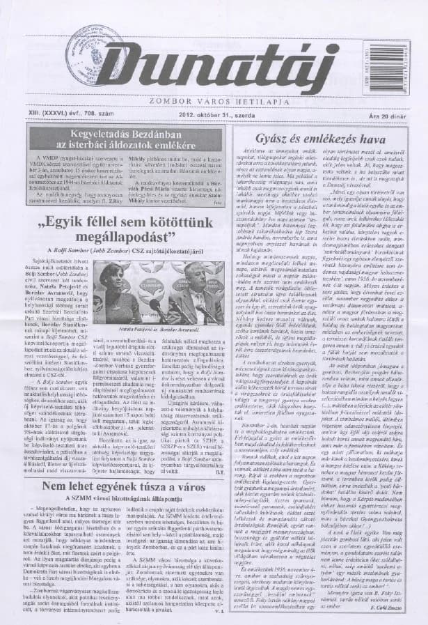 Dunatáj, 14. évf. 2012. október 31. 708. sz.
