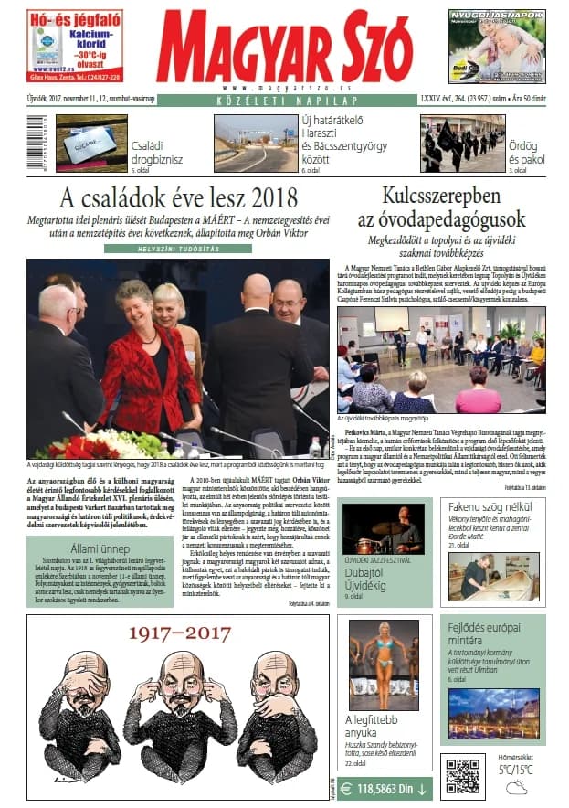 Magyar Szó, 74. évf. 2017. november 11. – 12. 264. sz. 1–32. oldal