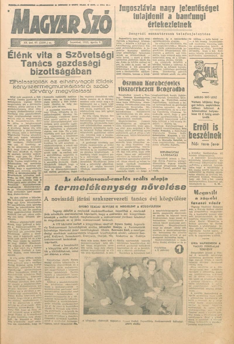 Magyar Szó, 12. évf. 1955. április 9. 97. sz. 1–10. oldal