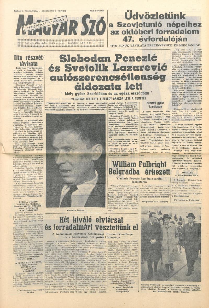 Magyar Szó, 21. évf. 1964. november 7. 309. sz.