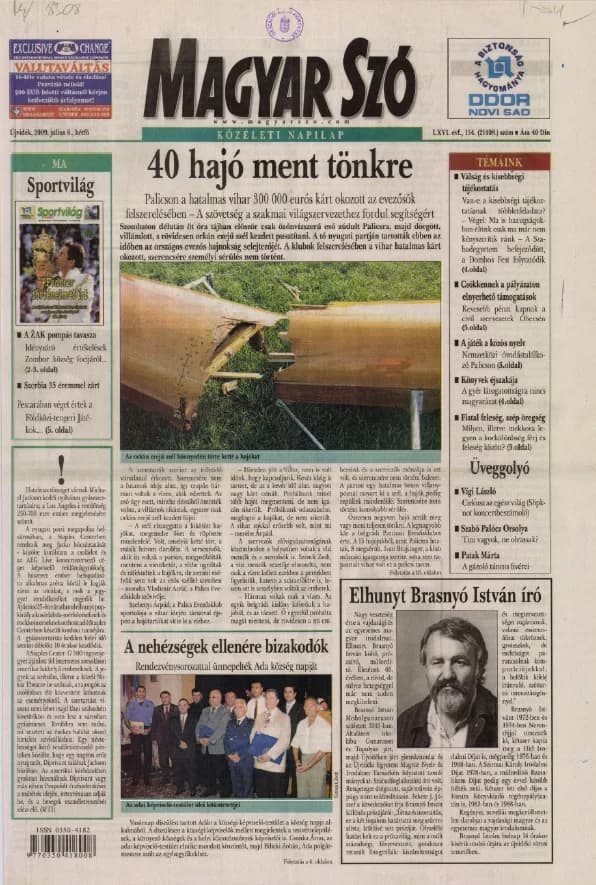 Magyar Szó, 66. évf. 2009. július 6. 154. sz. 1–16. oldal