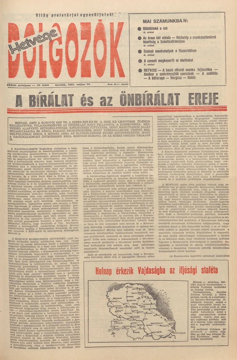 Dolgozók, 35. évf. 1981. május 14. 19. sz.