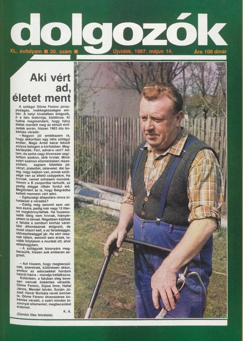 Dolgozók, 41. évf. 1987. május 14. 20. sz.