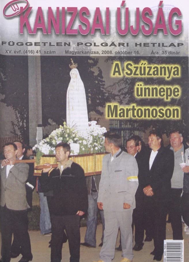 Új Kanizsai Újság, 15. évf. 2008. október 16. 41. sz.