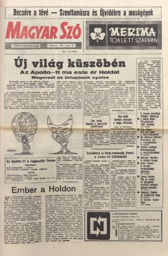 Magyar Szó, 26. évf. 1969. július 20. 197. sz. 1–32. oldal