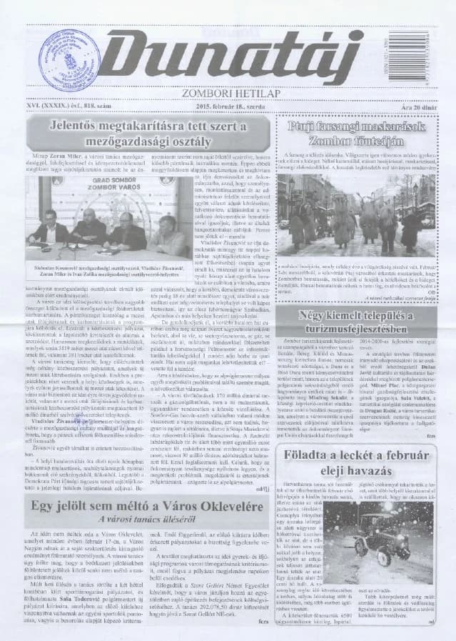 Dunatáj, 17. évf. 2015. február 18. 818. sz.