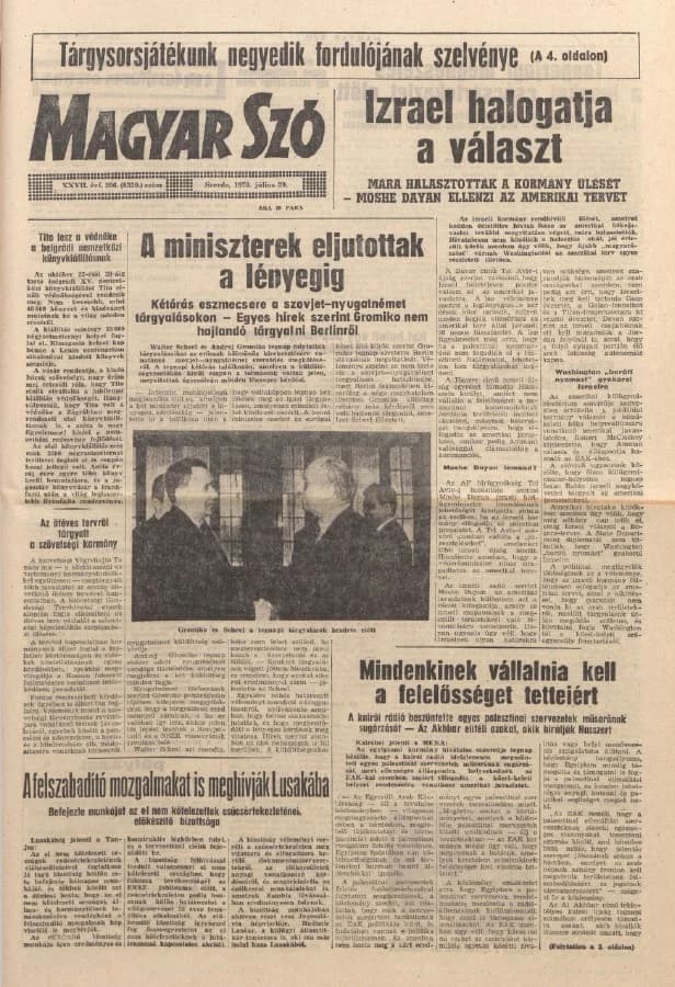 Magyar Szó, 27. évf. 1970. július 29. 206. sz. 1–14. oldal