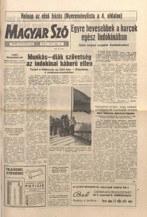 Magyar Szó, 27. évf. 1970. május 15. 131. sz. 1–12. oldal