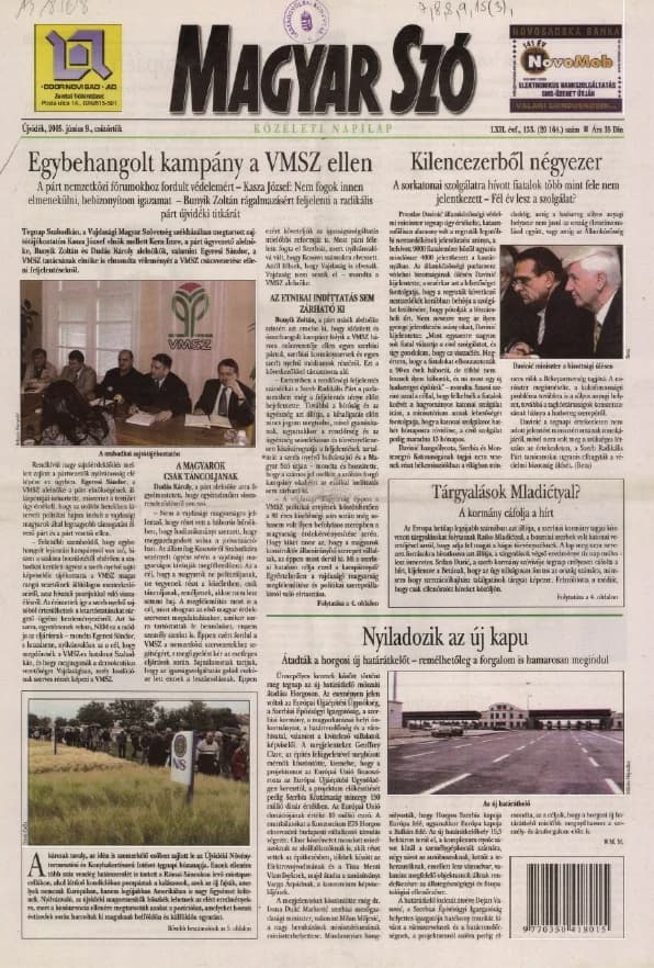 Magyar Szó, 62. évf. 2005. június 9. 133. sz. 1–20. oldal