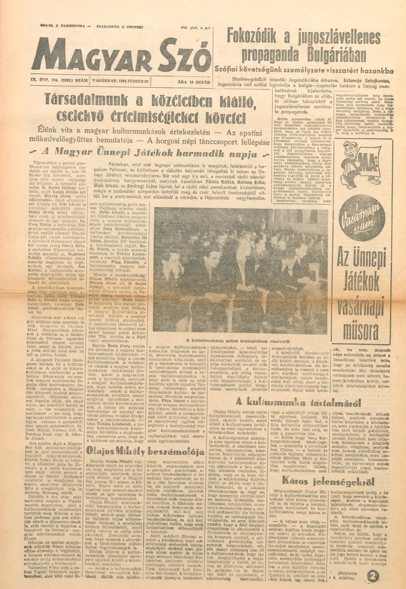 Magyar Szó, 9. évf. 1952. június 29. 142. sz. 1–12. oldal