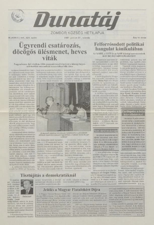 Dunatáj, 9. évf. 2007. június 27. 429. sz.