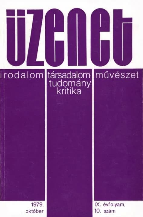 Üzenet, 9. évf. 1979. október. 10. sz. 555–624. oldal
