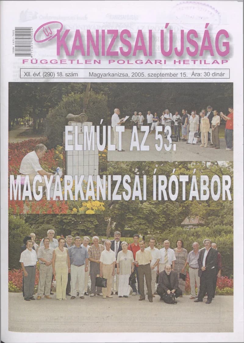 Új Kanizsai Újság, 12. évf. 2005. szeptember 15. 18. sz.