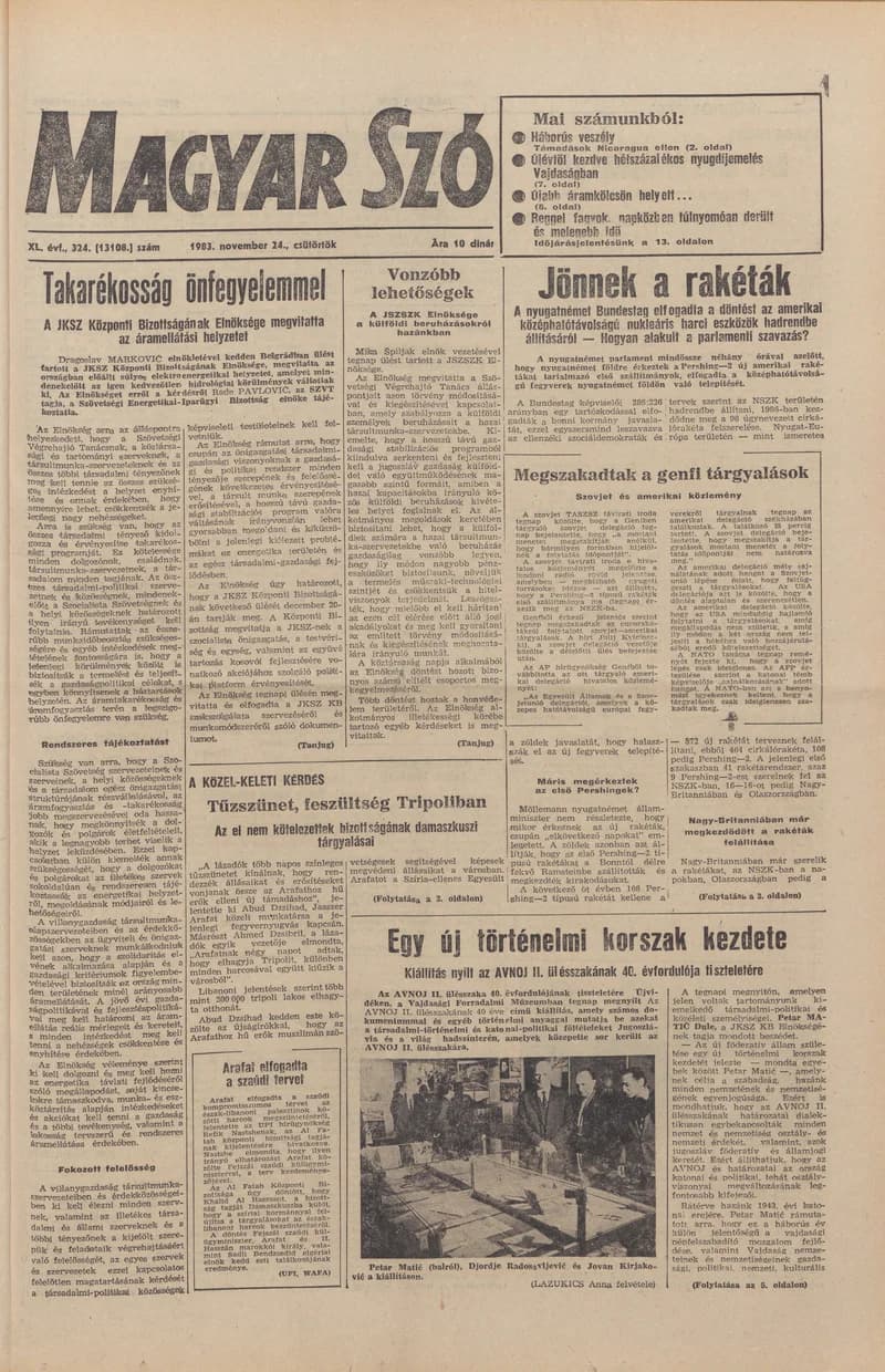 Magyar Szó, 40. évf. 1983. november 24. 324. sz.
