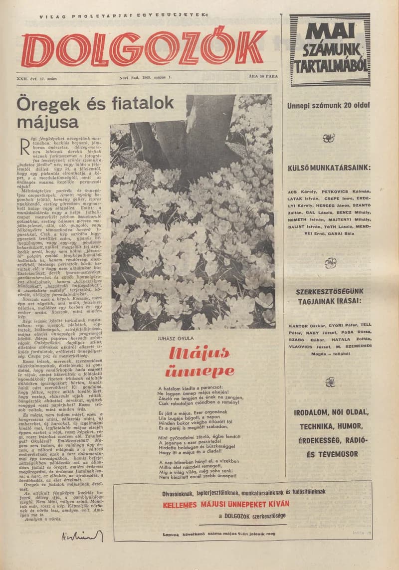 Dolgozók, 23. évf. 1969. május 1. 17. sz.