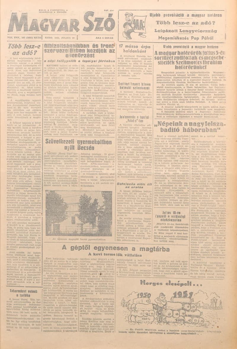 Magyar Szó, 8. évf. 1951. július 10. 162. sz. 1–4. oldal