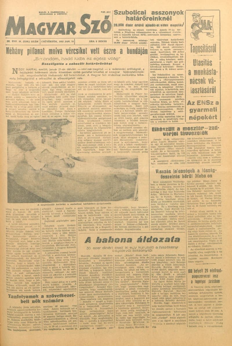 Magyar Szó, 9. évf. 1952. január 24. 20. sz. 1–6. oldal