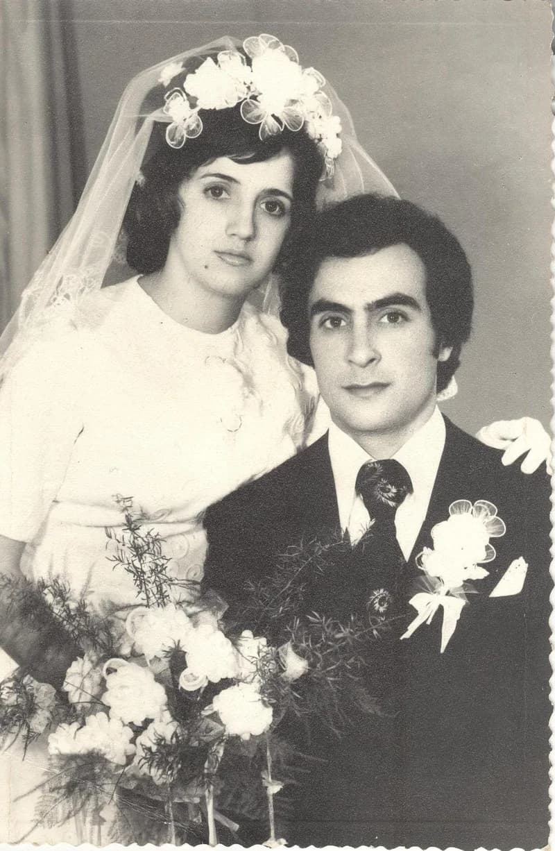 Sándor József és Bata Mária esküvői képe