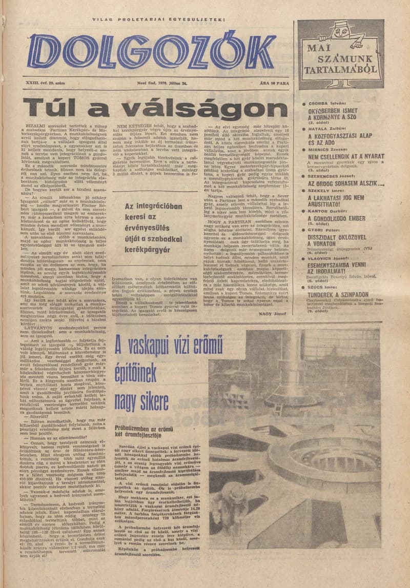 Dolgozók, 24. évf. 1970. július 24. 29. sz.