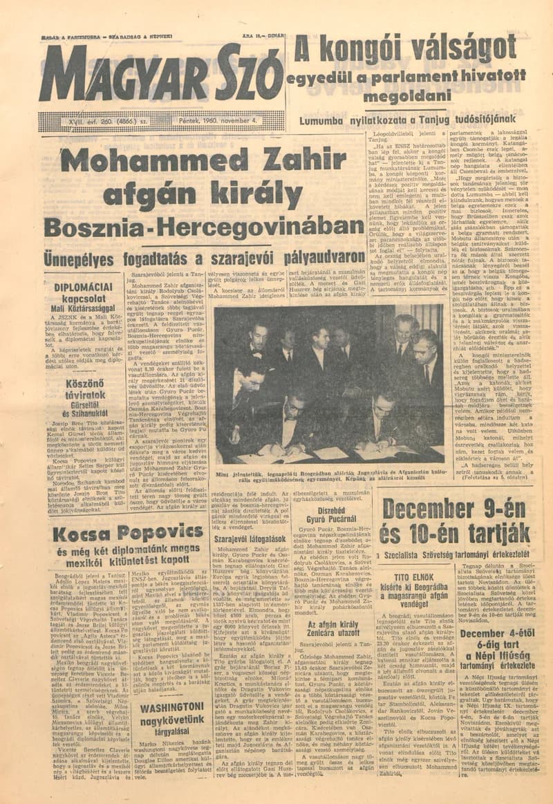 Magyar Szó, 17. évf. 1960. november 4. 260. sz. 1–26. oldal
