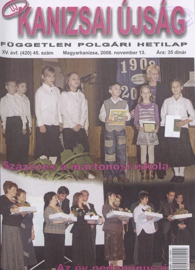 Új Kanizsai Újság, 15. évf. 2008. november 13. 45. sz.