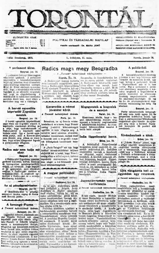 Torontál, 50. évf. 1921. január 26. 17. sz.