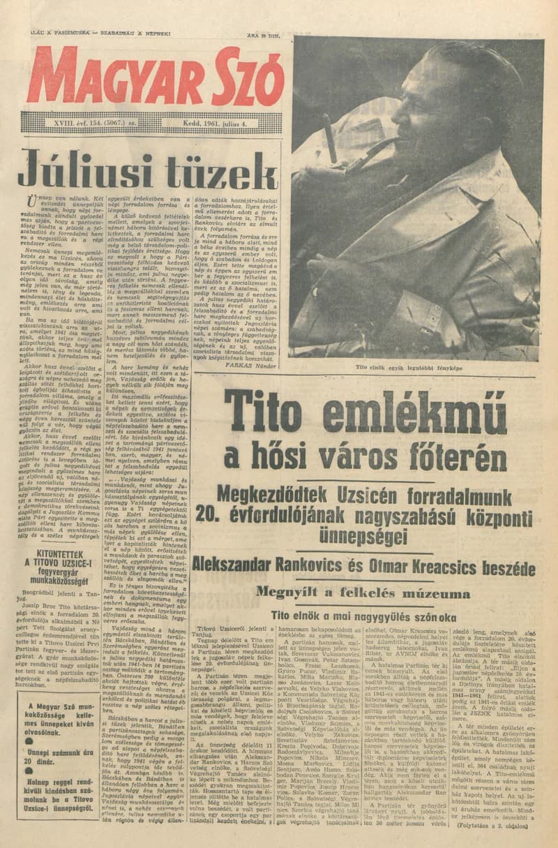 Magyar Szó, 18. évf. 1961. július 4. 154. sz. 1–24. oldal