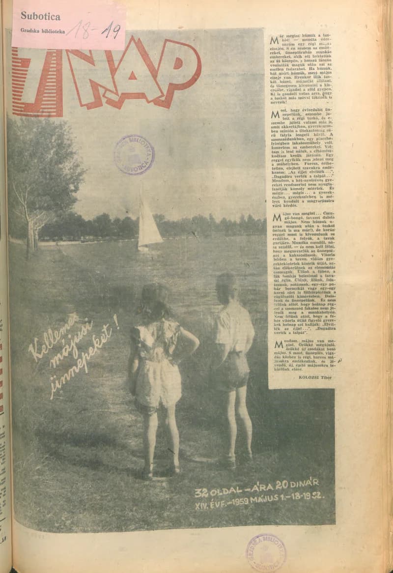 7 Nap, 14. évf. 1959. május 1. 18–19. sz. 1–32. oldal