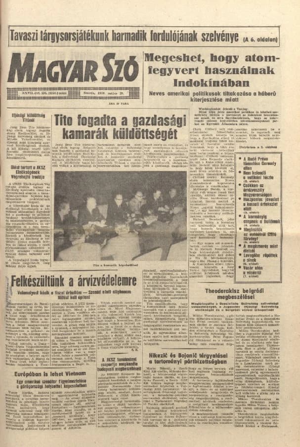 Magyar Szó, 27. évf. 1970. május 20. 136. sz. 1–16. oldal