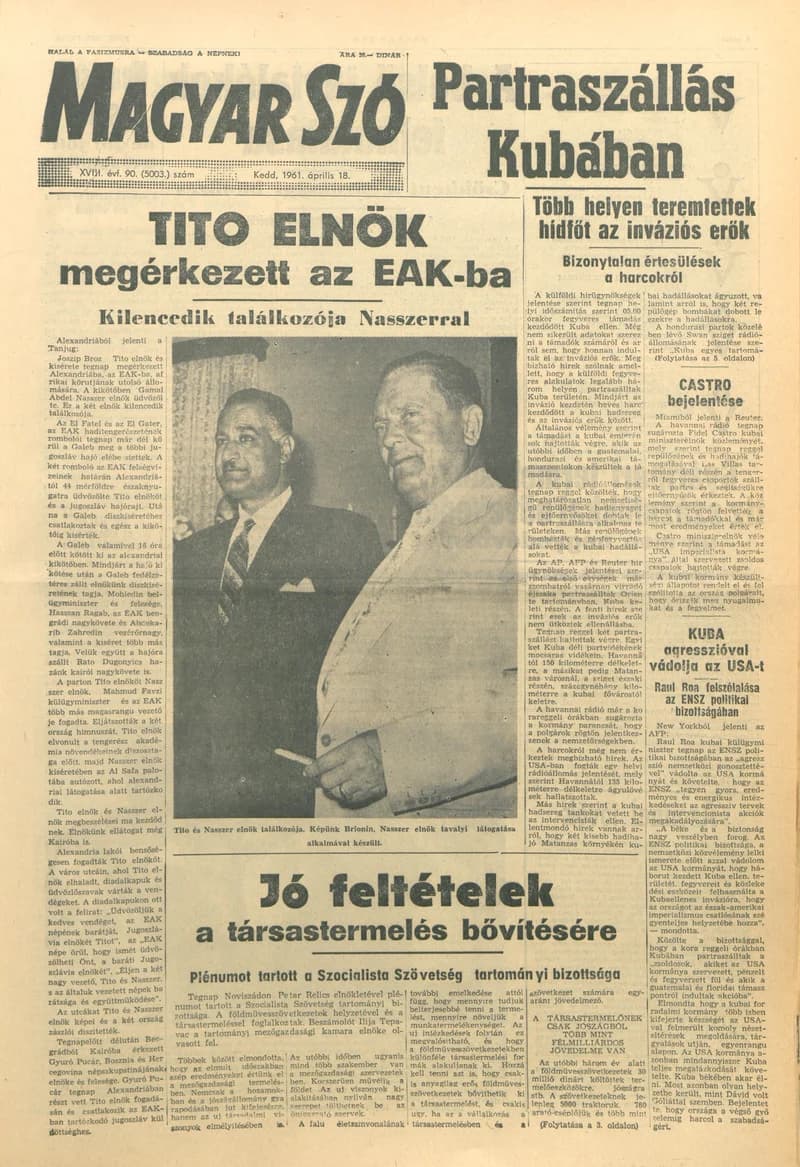 Magyar Szó, 18. évf. 1961. április 18. 90. sz. 1–16. oldal