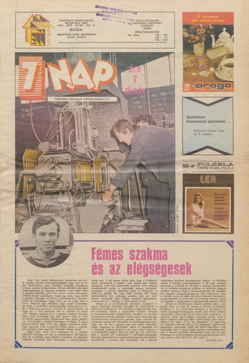 7 Nap, 35. évf. 1980. január 4. 1. sz. 1–20. oldal
