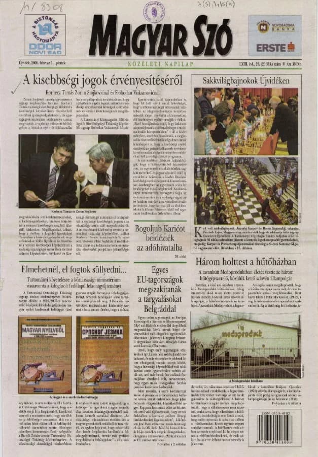 Magyar Szó, 63. évf. 2006. február 3. 26. sz. 1–20. oldal