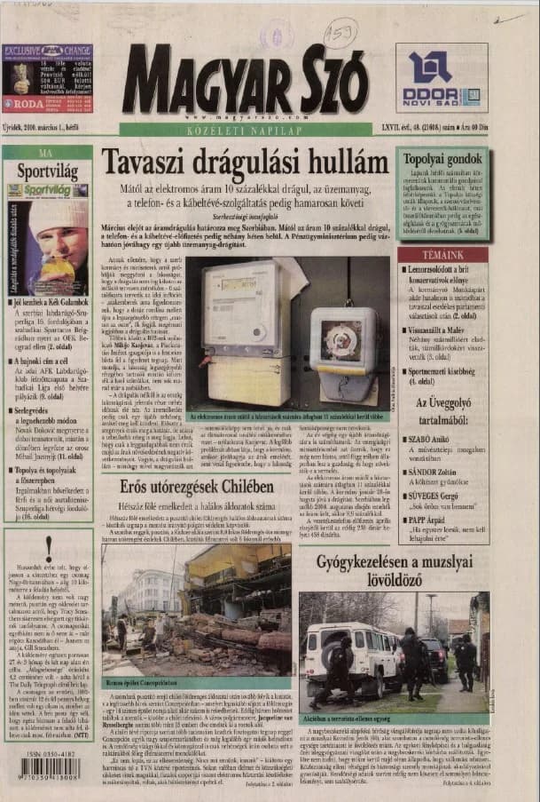 Magyar Szó, 67. évf. 2010. március 1. 48. sz. 1–16. oldal