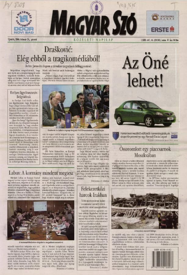Magyar Szó, 63. évf. 2006. február 24. 44. sz. 1–20. oldal