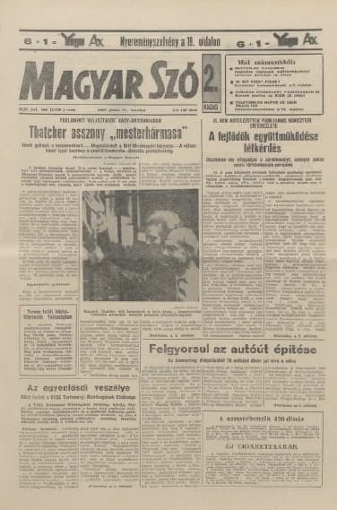 Magyar Szó, 44. évf. 1987. június 13. 160. sz. 1–24. oldal