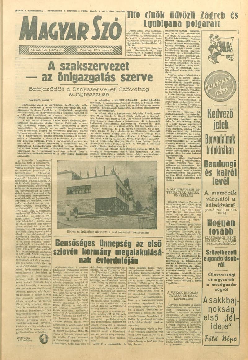 Magyar Szó, 12. évf. 1955. május 8. 123. sz. 1–12. oldal