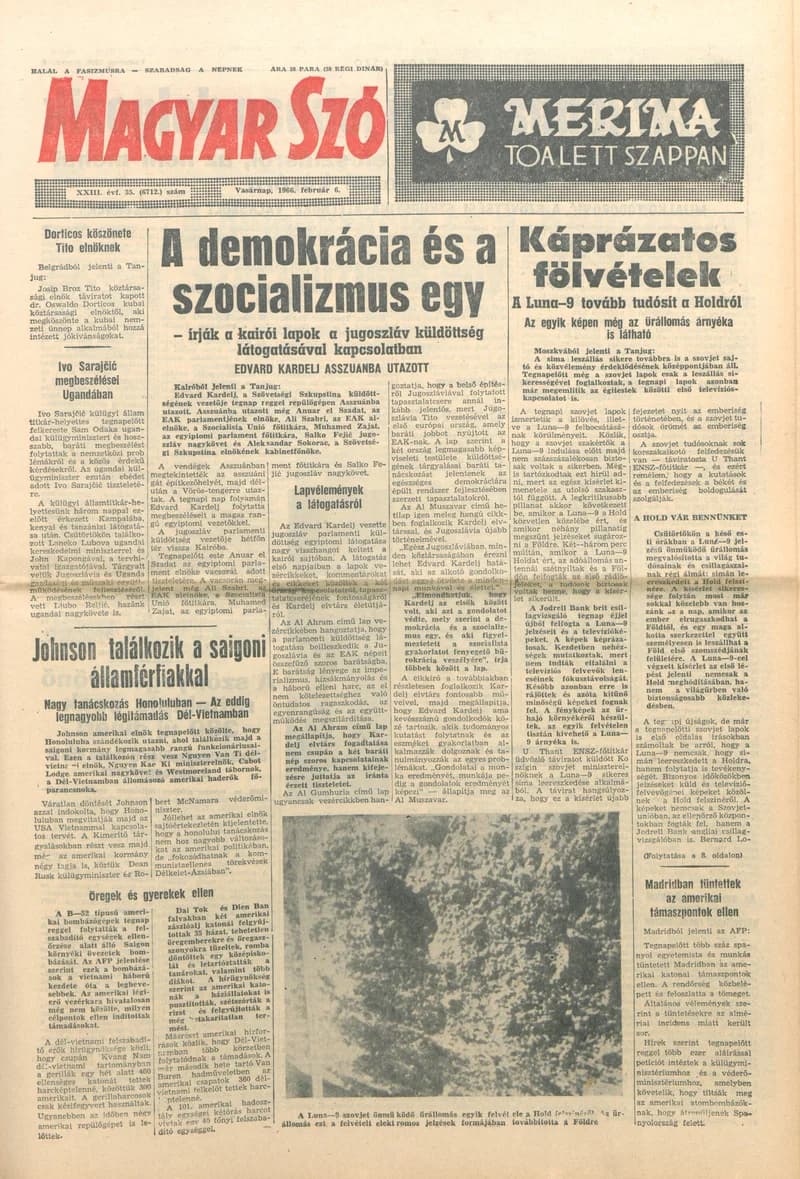 Magyar Szó, 23. évf. 1966. február 6. 35. sz.