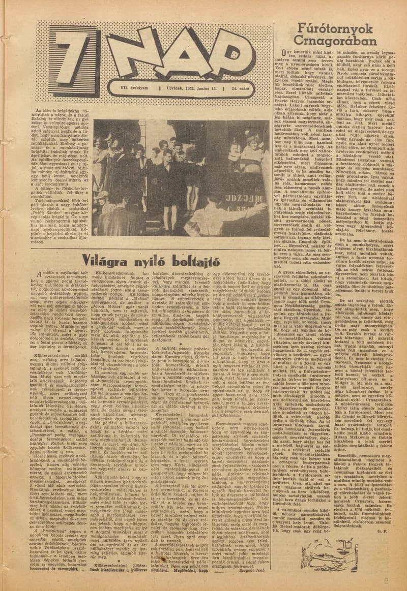 7 Nap, 7. évf. 1952. június 15. 24. sz. 1–12. oldal