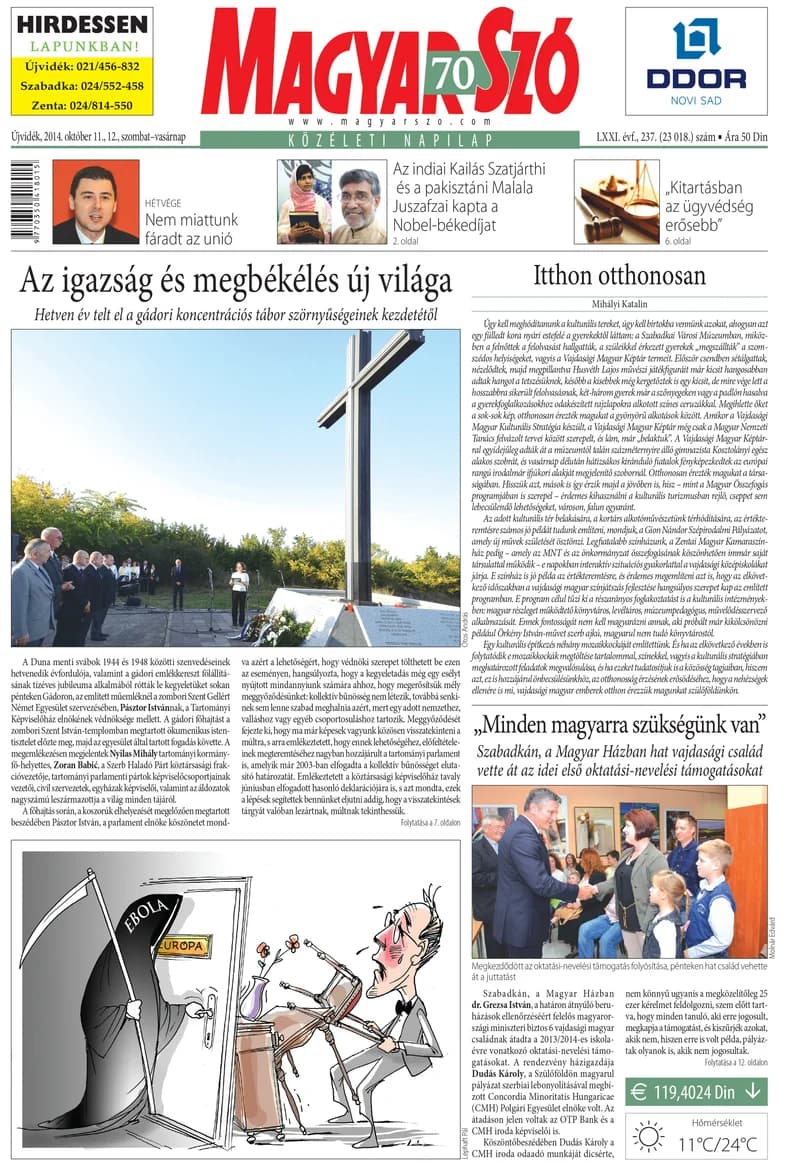 Magyar Szó, 71. évf. 2014. október 11. – 12. 237. sz. 1–32. oldal
