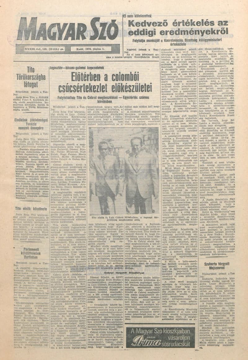 Magyar Szó, 33. évf. 1976. június 1. 149. sz. 1–20. oldal