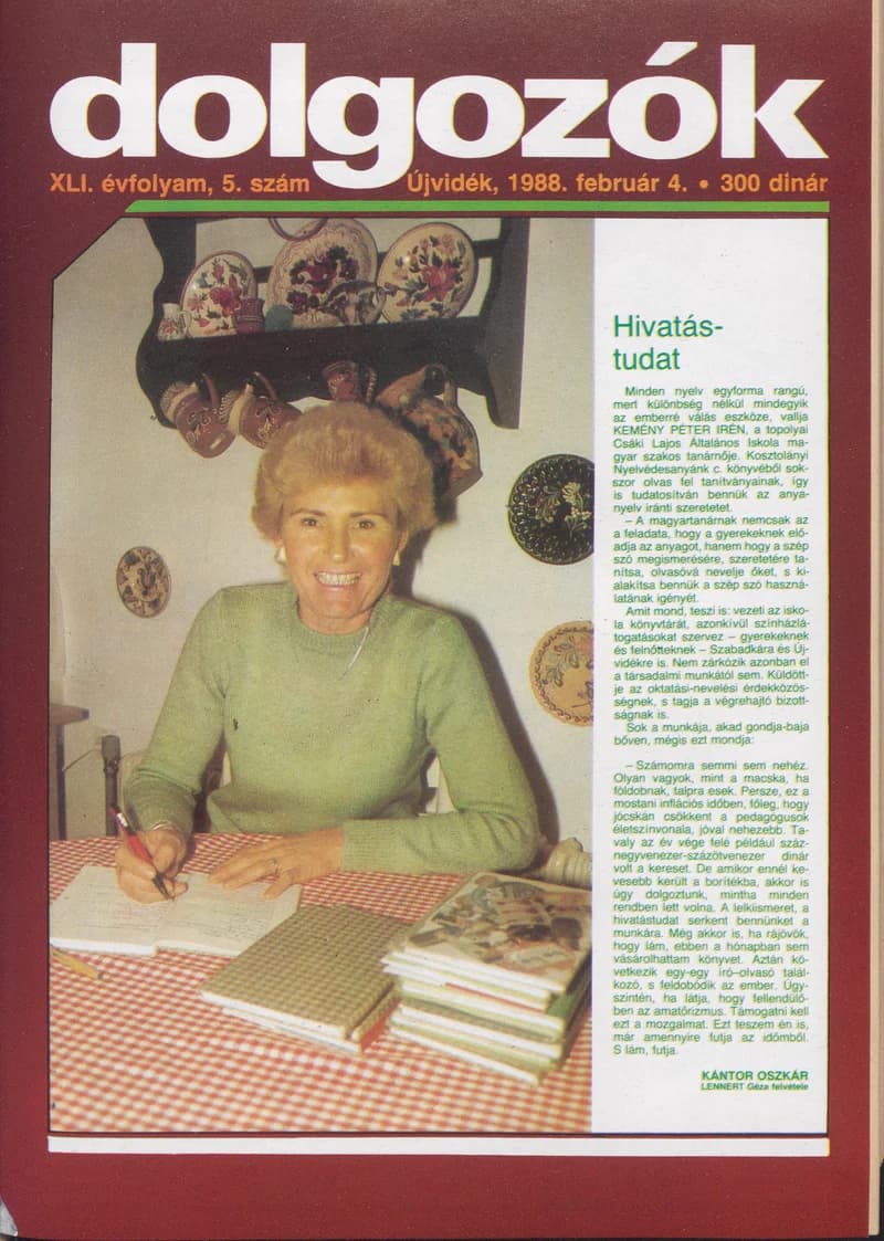 Dolgozók, 42. évf. 1988. február 4. 5. sz.